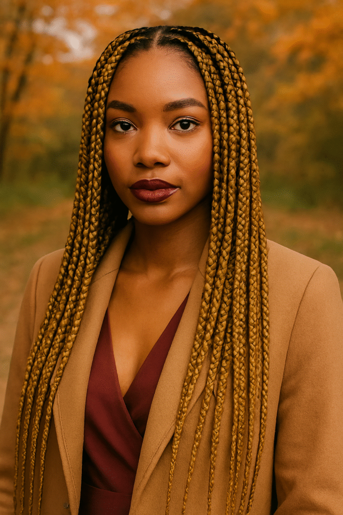 box braids vs. fulani braids In autumn