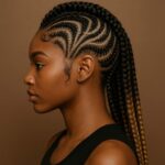 mohawk cornrow style