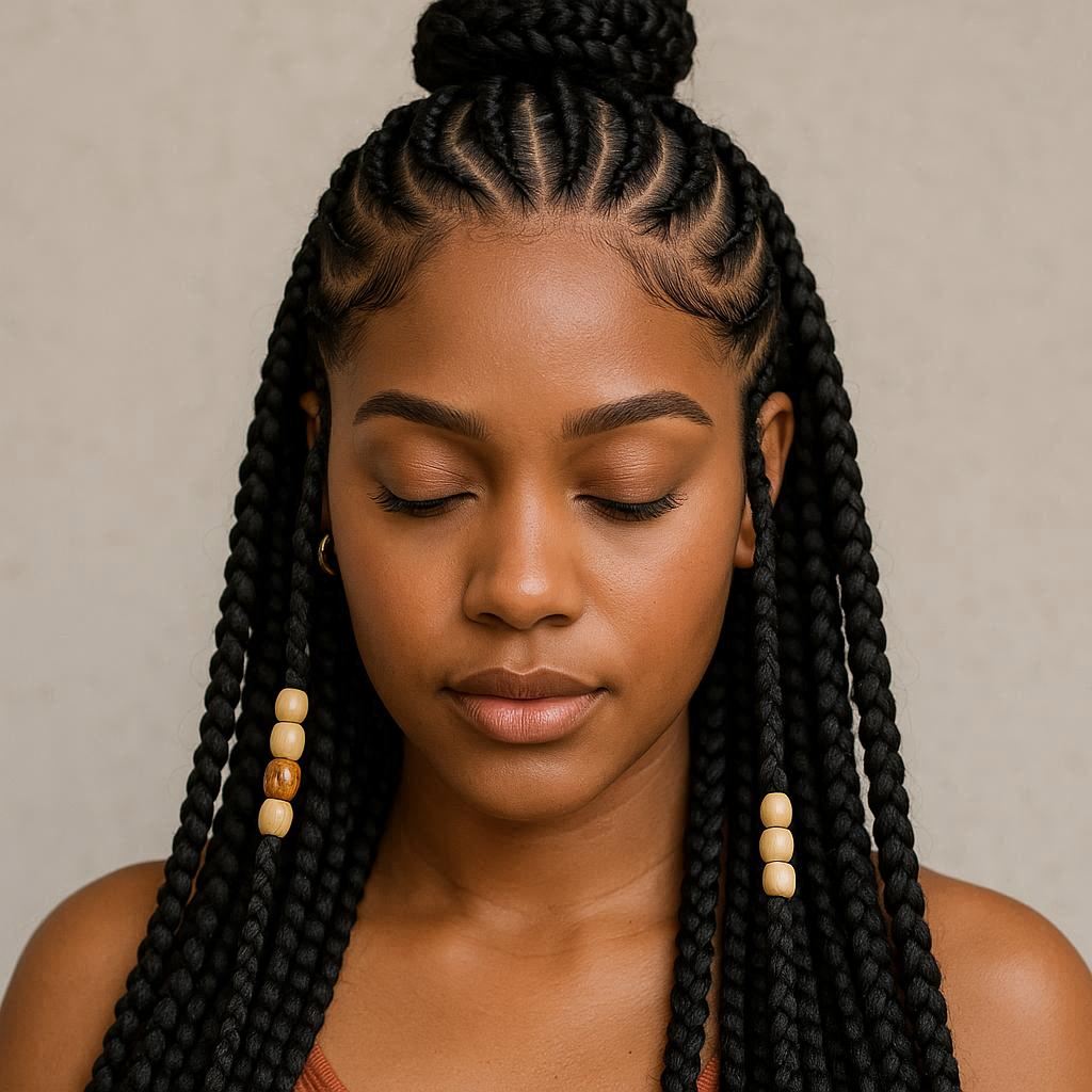 Half-Up Fulani Braids