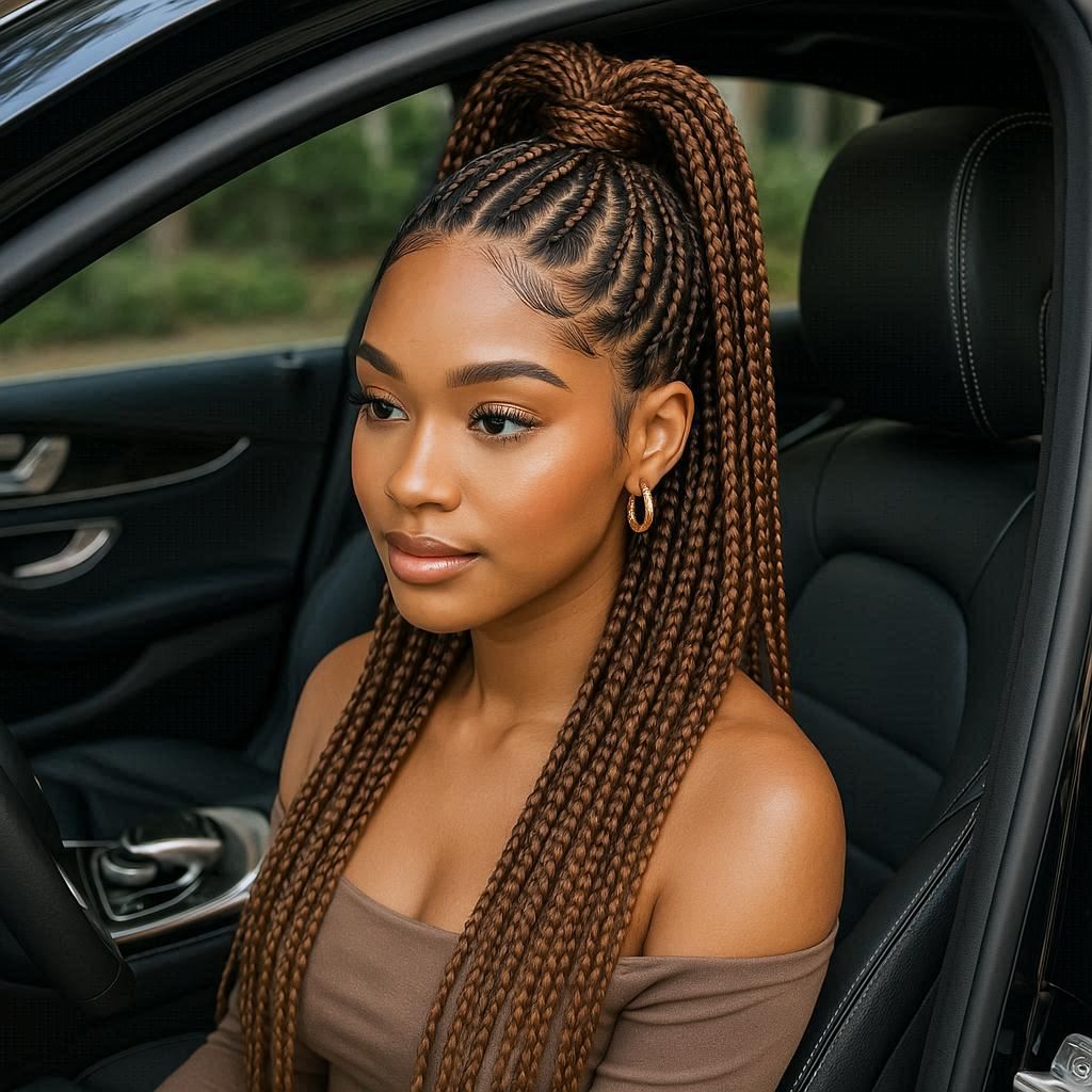 Half-Up Knotless Ponytail