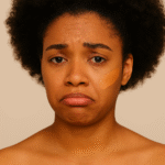 common foundation mistakes (sad black woman)