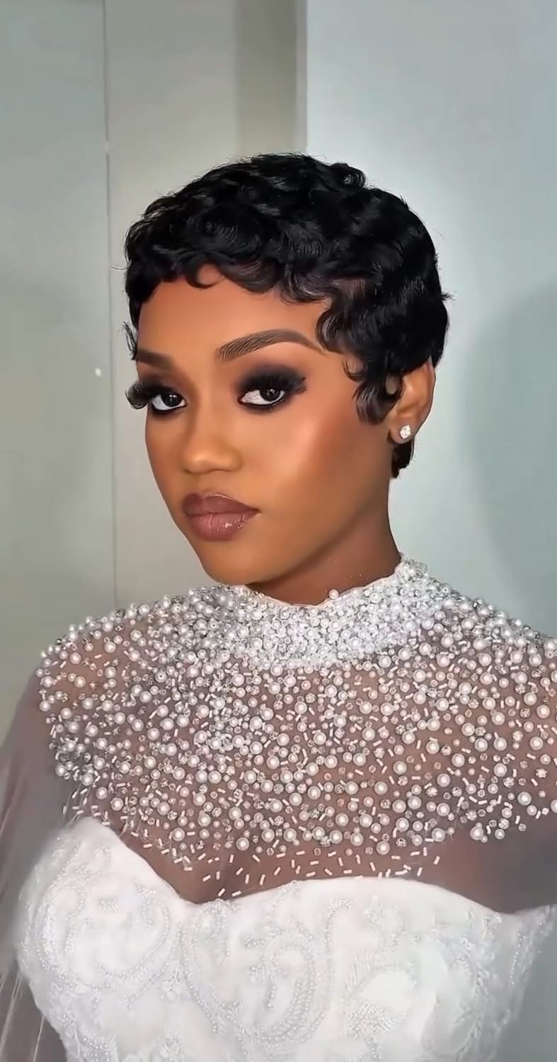 davido bride makeup Chioma adeleke white wedding glam