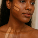 Model swatch -how to test foundation shade.