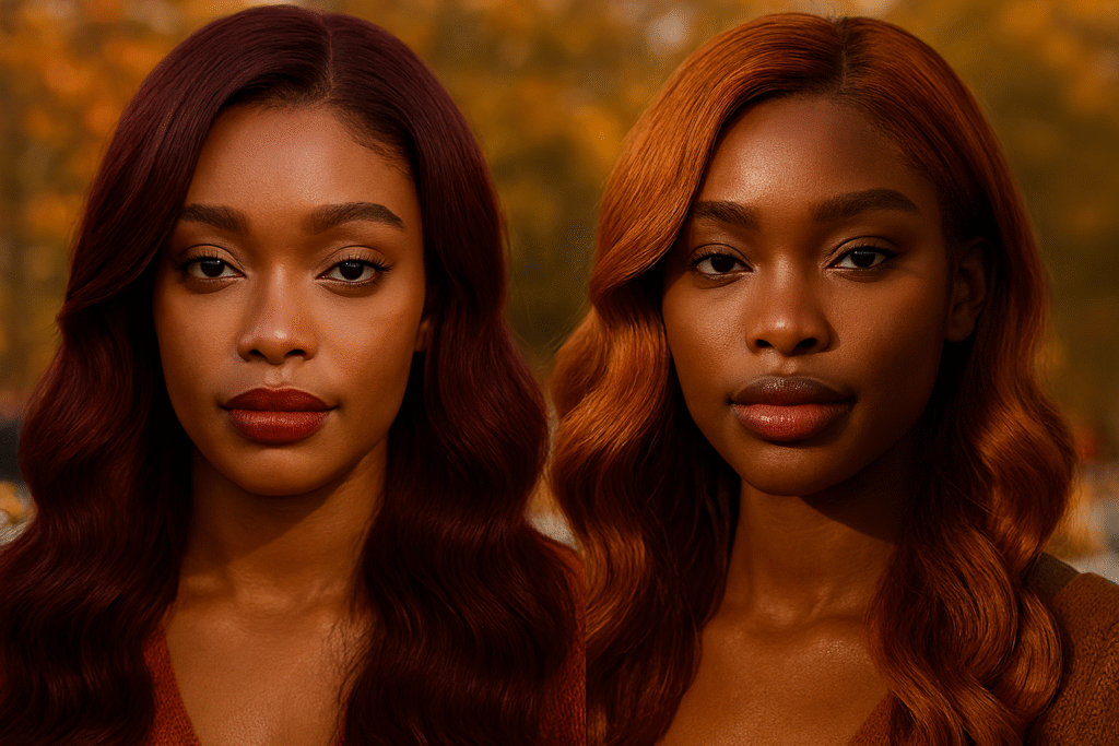 Fall Hair Colour That Suits Black Women: Auburn vs Burgundy